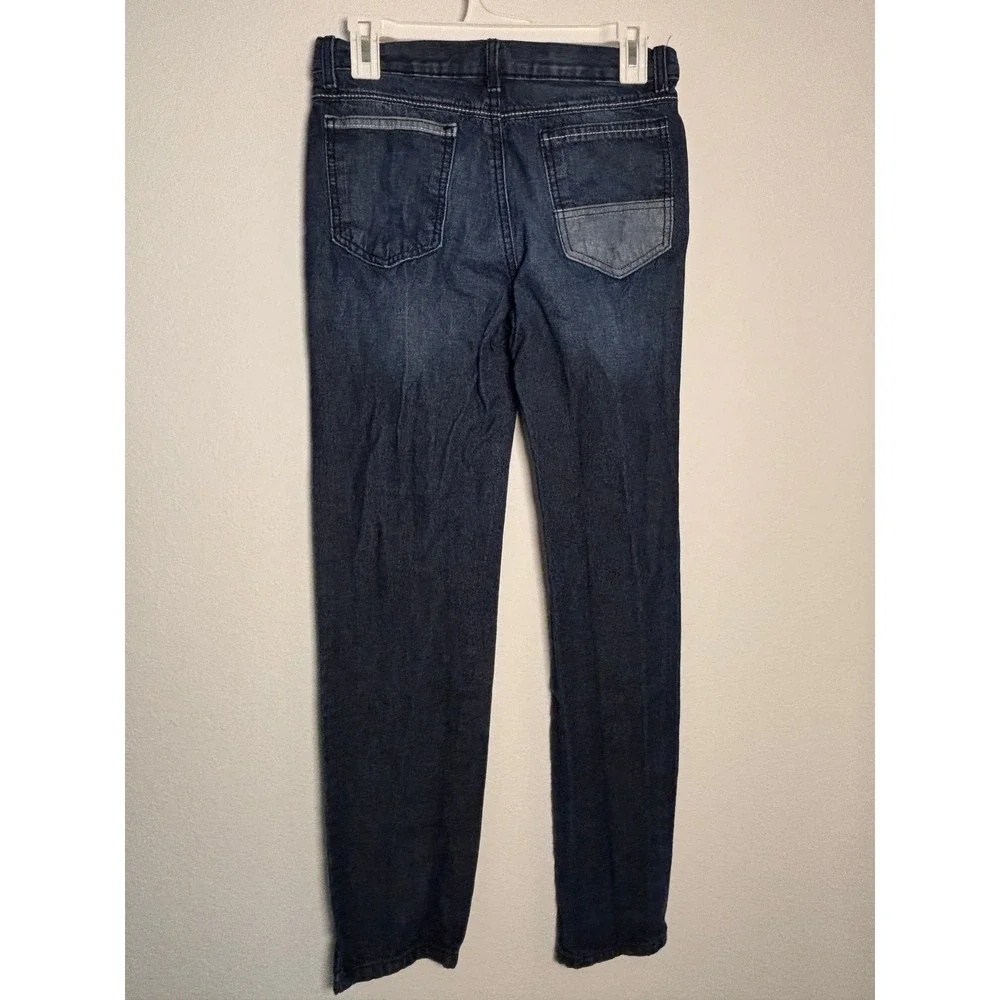 North‎ Creek Teens Dark Wash Straight Leg Jeans Shadow Pocket Detail 27x28.5